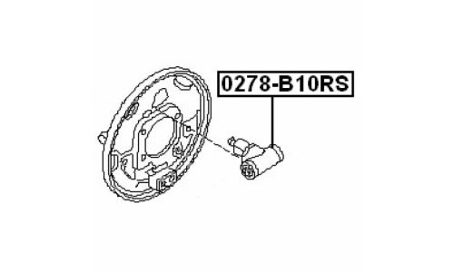 Рабочий тормозной цилиндр Febest, задний, арт. 0278-B10RS