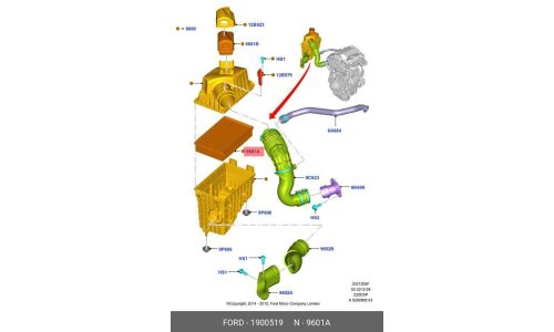 Фильтр воздушный Ford, арт. 1900519