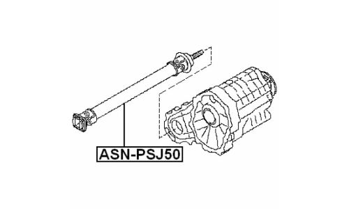 Вал карданный Febest, арт. ASN-PSJ50