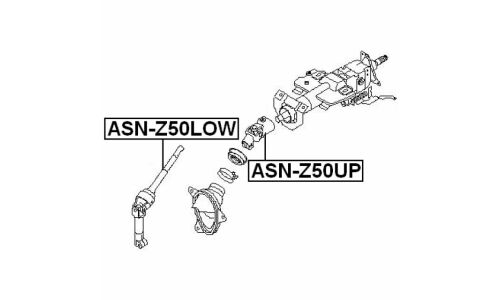 Вал карданный рулевой Febest, верхний, арт. ASN-Z50UP