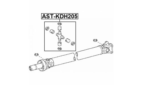 Крестовина карданного вала 28x46/75 Febest, арт. AST-KDH205