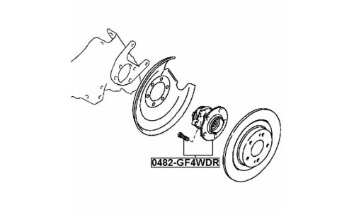 Ступица колеса Febest, арт. 0482-GF4WDR