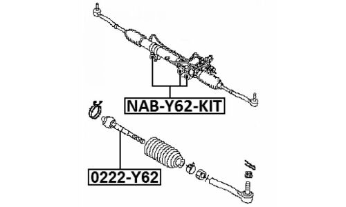 Тяга рулевая Febest, арт. 0222-Y62