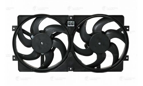 Вентилятор охлаждения радиатора Luzar, с кожухом и резистором, с 2 вентиляторами, для VAZ 2123, арт. LFK 0123