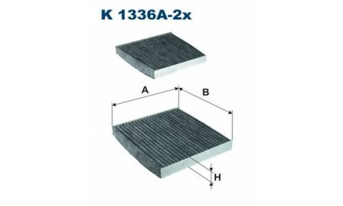 Фильтр салонный Filtron, угольный, комплект 2шт, арт. K1336A-2X
