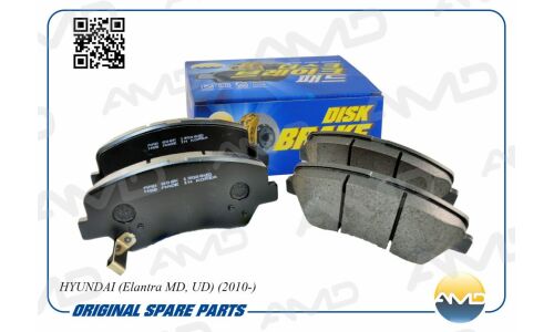 Колодки тормозные дисковые AMD, передние, комплект на ось (4 шт), арт. AMD.BF515