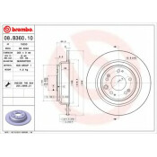 Диск тормозной Brembo, арт. 08B36010