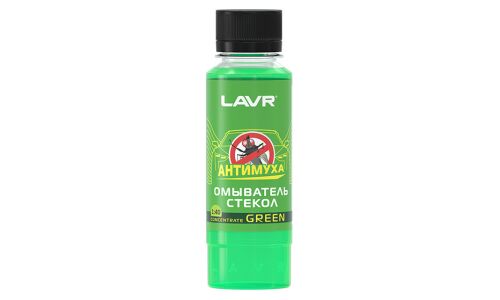 Стеклоомывающая жидкость Lavr Green Concentrate «Антимуха», летняя, концентрат, с ароматом яблока, бутылка 120мл, арт. Ln1220