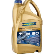 Масло трансмиссионное Ravenol VSG 75w90, синтетическое, API GL-4/5, для МКПП и раздаточных коробок, 4л, арт. 4014835733992