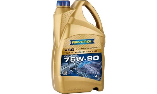 Масло трансмиссионное Ravenol VSG 75w90, синтетическое, API GL-4/5, для МКПП и раздаточных коробок, 4л, арт. 4014835733992