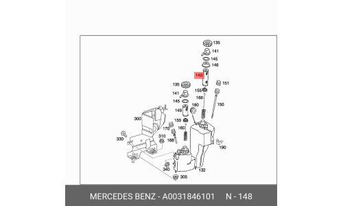 Фильтр масляный Mercedes, арт. A0031846101