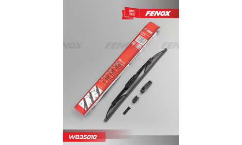 Щётка стеклоочистителя Fenox 350мм (14") каркасная, летняя, крепление J-Hook, 1 шт, арт. WB35010