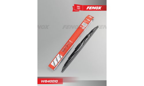 Щётка стеклоочистителя Fenox 400мм (16") каркасная, летняя, крепление J-Hook, 1 шт, арт. WB40010