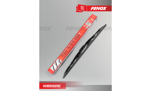 Щётка стеклоочистителя Fenox 500мм (20") каркасная, летняя, крепление J-Hook, 1 шт, арт. WB50010