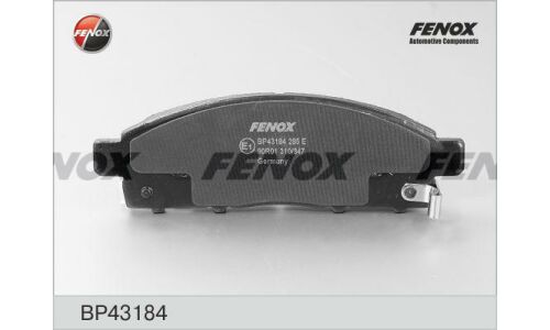 Колодки тормозные дисковые Fenox передние, комплект на ось (4 шт), арт. BP43184