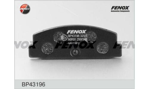 Колодки тормозные дисковые Fenox задние, комплект на ось (4 шт), арт. BP43196