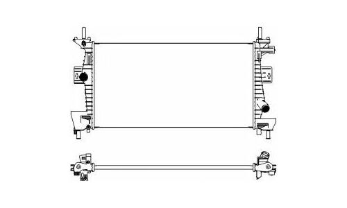 Радиатор охлаждения двигателя Sakura, арт. 31618516