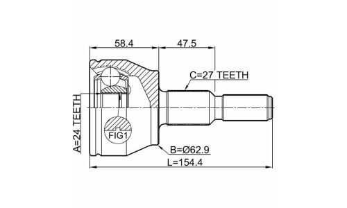 ШРУС Febest, передний, внешний, арт. 2110-CB7