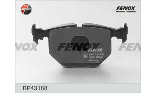 Колодки тормозные дисковые Fenox задние, комплект на ось (4 шт), арт. BP43188