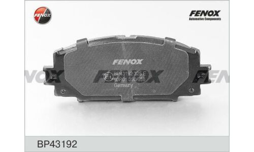Колодки тормозные дисковые Fenox передние, комплект на ось (4 шт), арт. BP43192