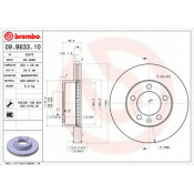 Диск тормозной Brembo вентилируемый, арт. 09B63310