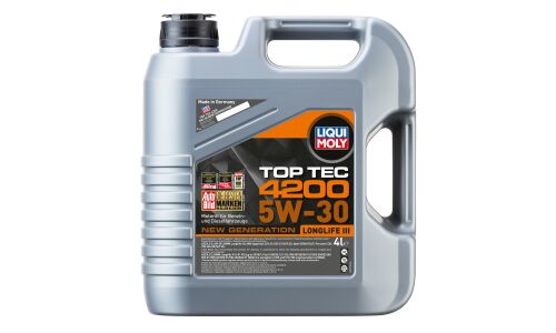 Масло моторное Liqui Moly Top Tec 4200 5w30 синтетическое, API SP, ACEA C3, универсальное, 4л, арт. 3715