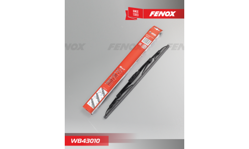 Щётка стеклоочистителя Fenox 430мм (17") каркасная, летняя, крепление J-Hook, 1 шт, арт. WB43010