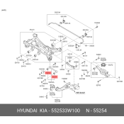 Сайлентблок заднего рычага Hyundai/KIA, арт. 55253-3W100