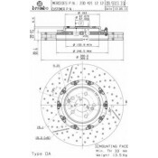 Диск тормозной Brembo, передний, правый/левый, 1 шт, арт. 09.9313.33