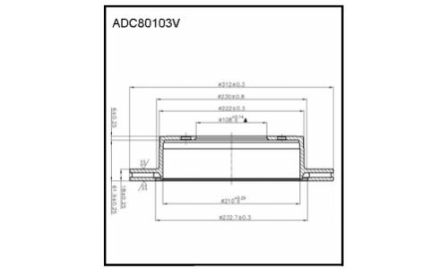 Диск тормозной Allies Nippon, задний, арт. ADC80103V