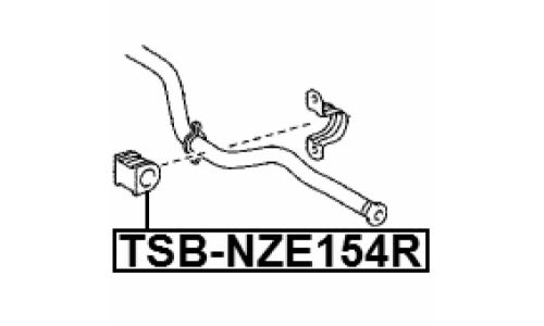 Втулка стабилизатора Febest, арт. TSB-NZE154R