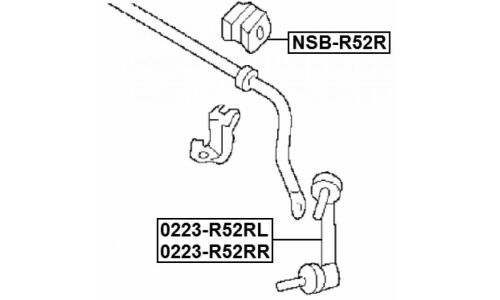 Втулка стабилизатора Febest, арт. NSB-R52R