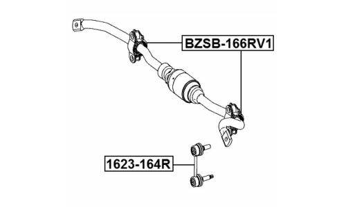 Втулка стабилизатора Febest, арт. BZSB-166RV1