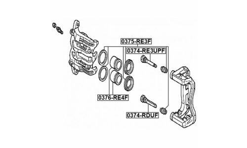 Направляющая тормозного суппорта Febest, передняя, арт. 0374-RE3UPF
