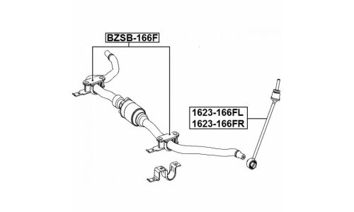 Втулка стабилизатора Febest, арт. BZSB-166F