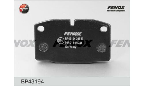 Колодки тормозные дисковые Fenox, передние, комплект на ось (4 шт), арт. BP43194
