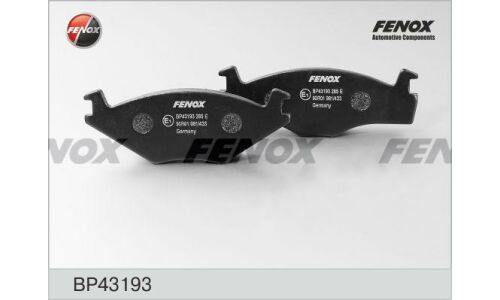 Колодки тормозные дисковые Fenox, передние, комплект на ось (4 шт), арт. BP43193