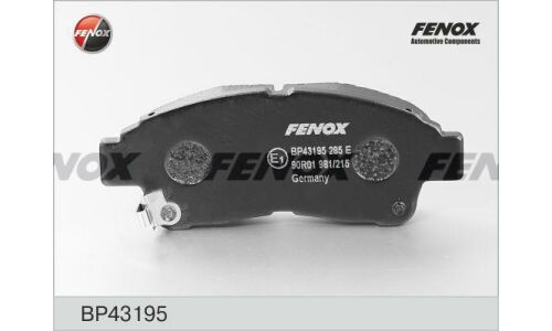 Колодки тормозные дисковые Fenox передние, комплект на ось (4 шт), арт. BP43195