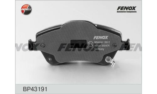 Колодки тормозные дисковые Fenox передние, комплект на ось (4 шт), арт. BP43191