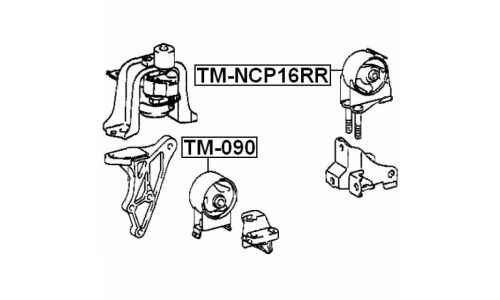 Опора (подушка) двигателя Febest, арт. TM-NCP16RR