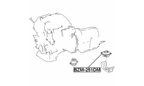 Подушка коробки скоростей | прав/лев Febest, арт. BZM-251DM