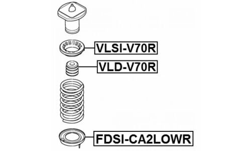 Проставка задней пружины верхняя | зад прав/лев Febest, арт. VLSI-V70R