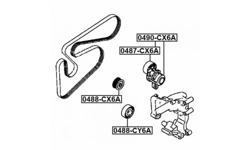 Ролик приводного ремня Febest обводной, арт. 0488-CY6A