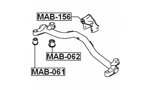 Сайлентблок Febest, арт. MAB-156