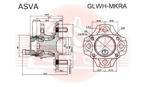 Ступица колеса Asva, с ABS, задняя, арт. GLWH-MKRA