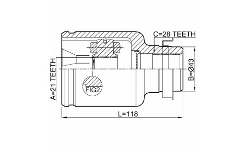 ШРУС Febest, передний, правый, внутренний, арт. 0511-DY5WATRH