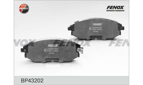 Колодки тормозные дисковые Fenox, передние, комплект на ось (4 шт), арт. BP43202