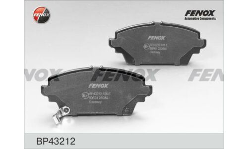 Колодки тормозные дисковые Fenox, комплект на ось (4 шт), арт. BP43212