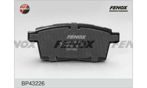 Колодки тормозные дисковые Fenox, комплект на ось (4 шт), арт. BP43226