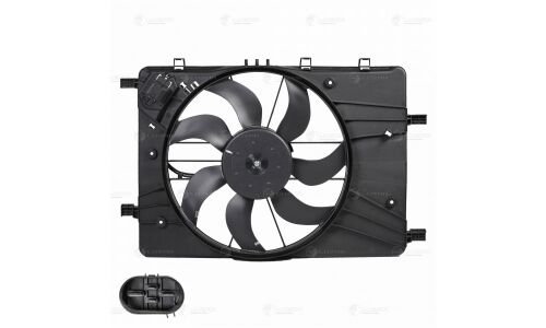 Э/вентилятор охл. с кожухом с резист. для а/м Chevrolet Cruze (09-) Luzar, арт. LFK 0550